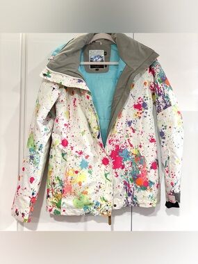 GSOU Snow paint splatter ski jacket